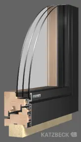 Holzmetall Fenster flächenbündig, Norm und Mass AG